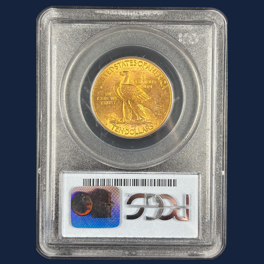1914-D Indian Head $10 Gold Eagle PCGS MS62 – Old Holder, Looks Undegraded