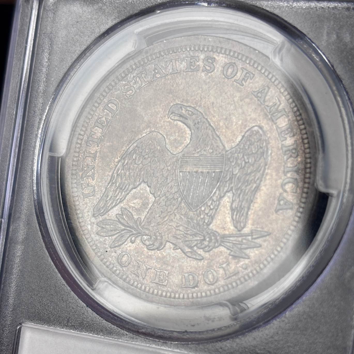 1842 Seated Liberty Dollar PCGS AU50 CAC