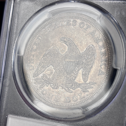 1842 Seated Liberty Dollar PCGS AU50 CAC