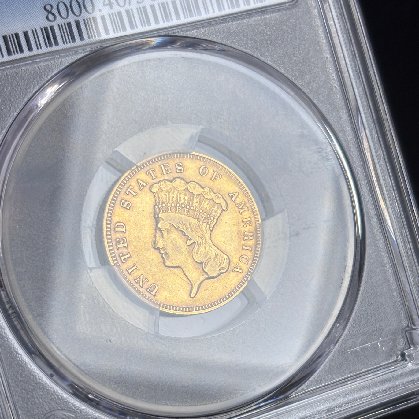 1878 $3 Three Dollar Gold Coin PCGS XF40 Original!
