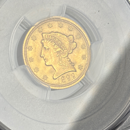 1899 $2.5 Liberty Head Quarter Eagle Gold Coin PCGS MS64+ CAC Near GEM Luster