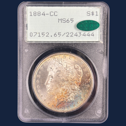 1884 CC Morgan Dollar Rattler PCGS MS65 CAC Toner