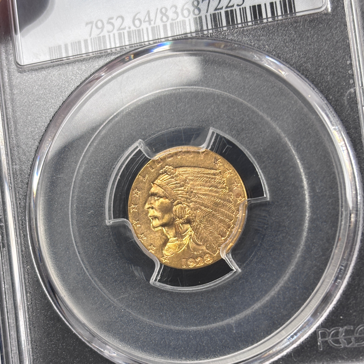 1928 Indian Head Quarter Eagle PCGS MS64 CAC Strong Luster