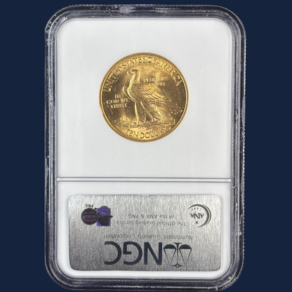 1932 $10 Indian Head Gold Eagle Coin NGC MS64 Older Holder Fresh Look