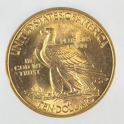 1932 $10 Indian Head Gold Eagle Coin NGC MS64 Older Holder Fresh Look