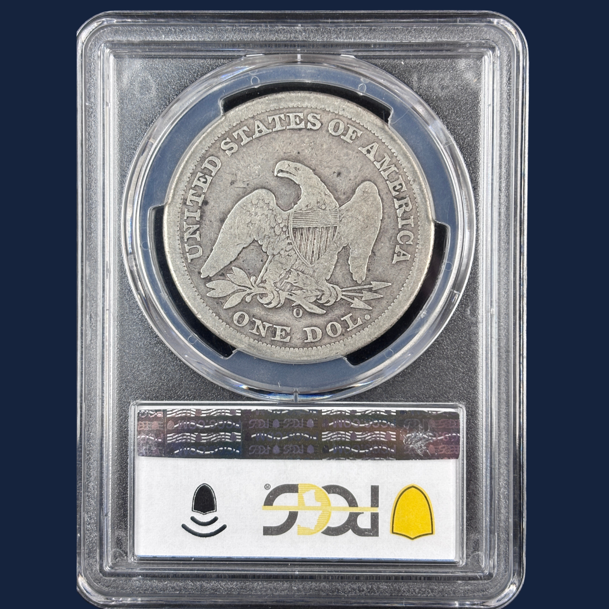1850 O Liberty Seated Dollar New Orleans PCGS VG08 CAC Low CAC Population