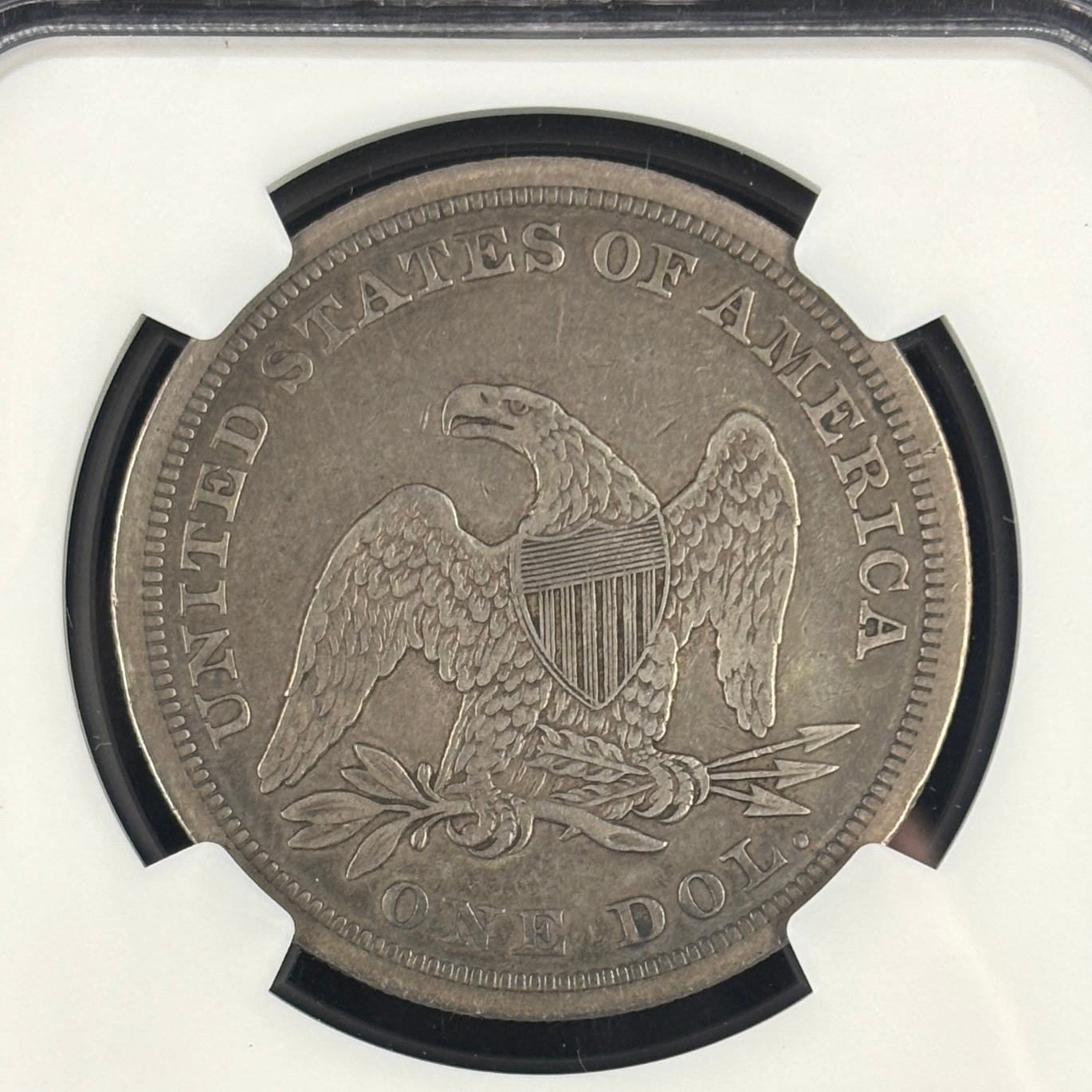 1844 Liberty Seated Dollar NGC XF 40 Original Surfaces
