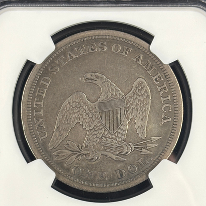 1844 Liberty Seated Dollar NGC XF 40 Original Surfaces