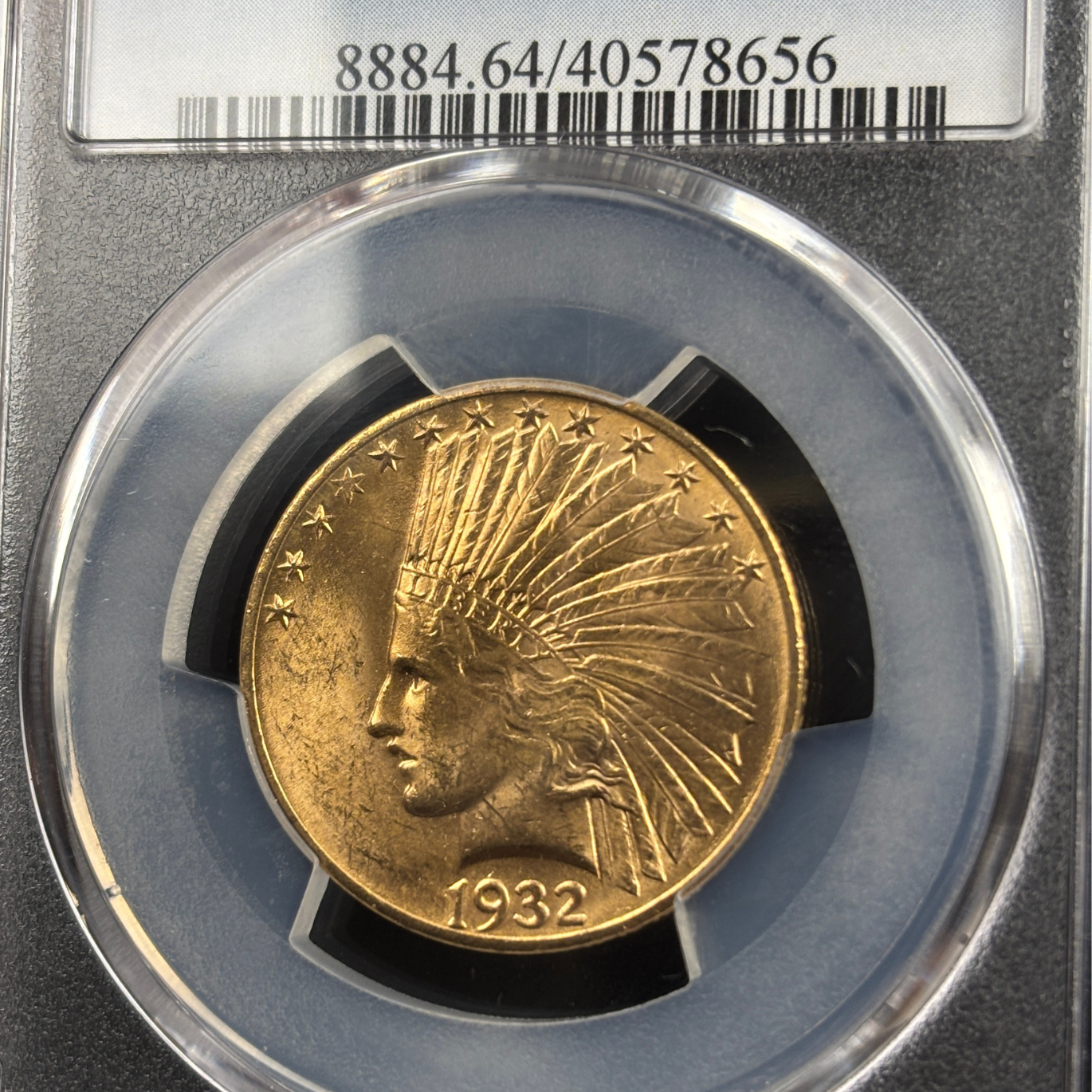 1932 $10 Indian Head Gold Eagle PCGS MS64 Pre-33 US Gold Coin Rare High Grade