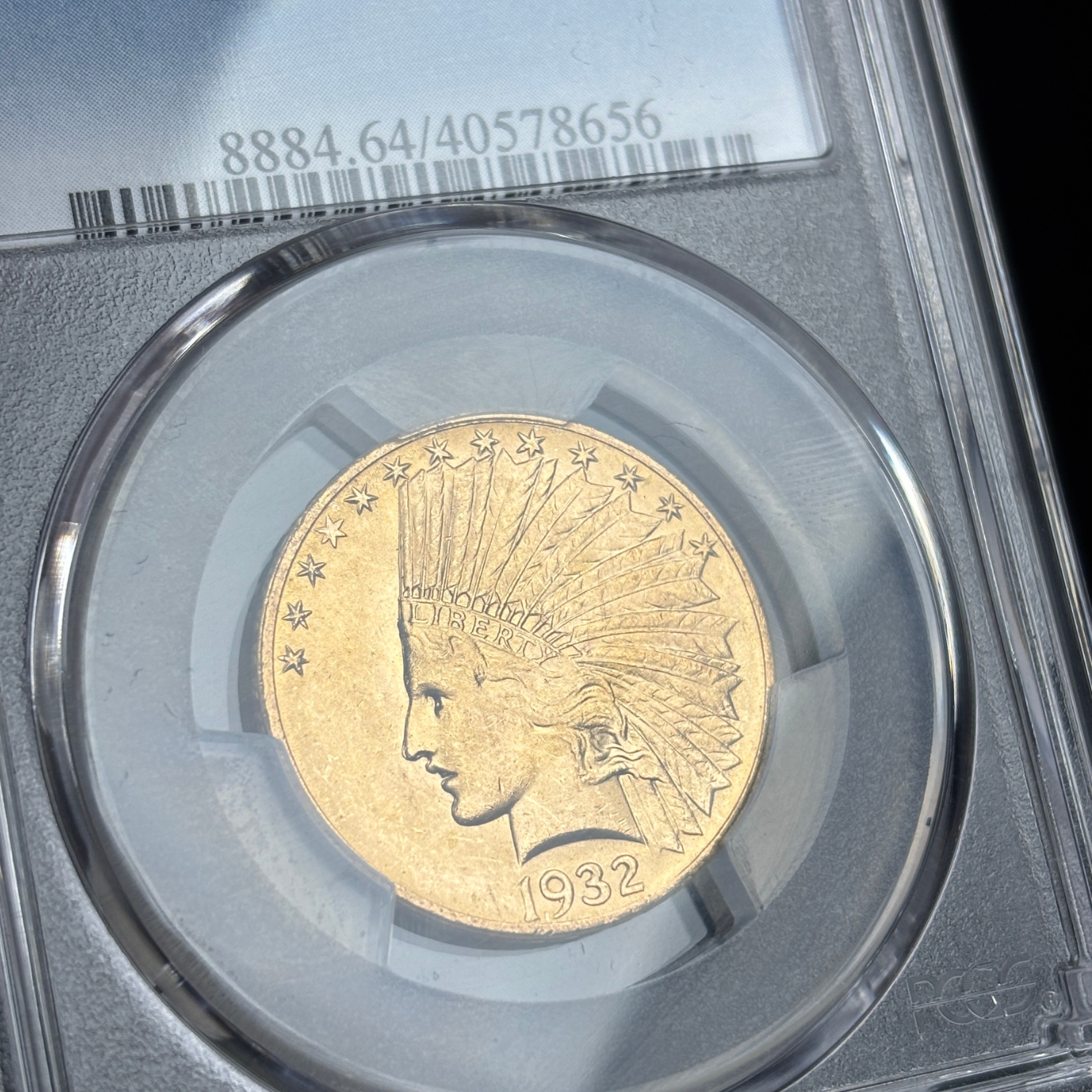 1932 $10 Indian Head Gold Eagle PCGS MS64 Pre-33 US Gold Coin Rare High Grade