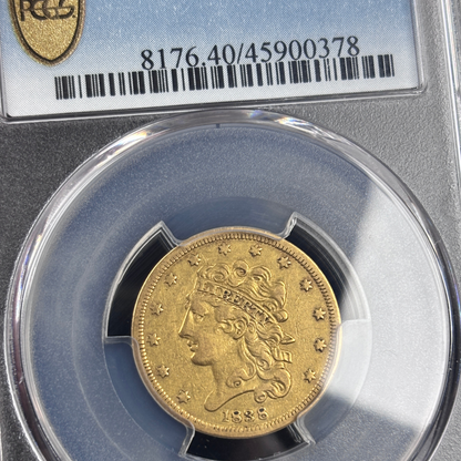 1838 Classic Head $5 Gold Coin PCGS XF40 PQ Example