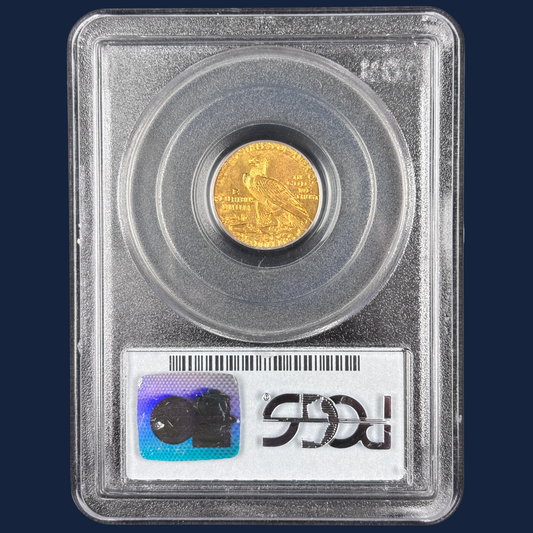 1927 Indian Head Quarter Eagle PCGS MS64 CAC Older Holder Looks GEM