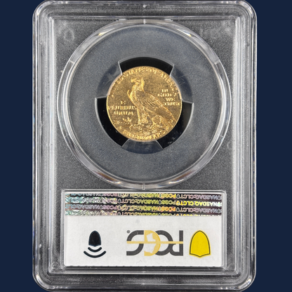 1909-D $5 Indian Head Gold Half Eagle PCGS MS63 CAC US Gold Coin