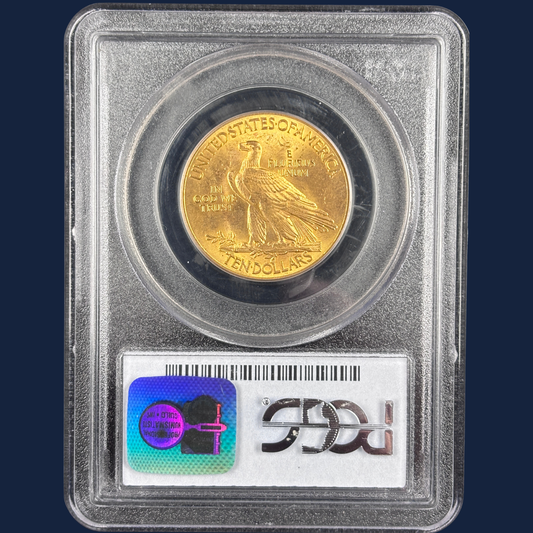 1932 $10 Indian Head Gold Eagle PCGS MS64 Older Blue Holder No Barcode