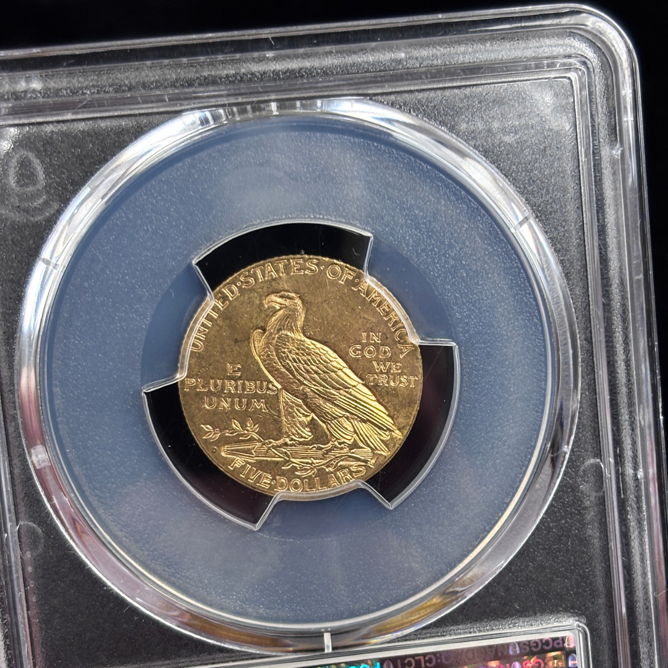 1909 D $5 Indian Head Half Eagle PCGS MS63 CAC Stunner