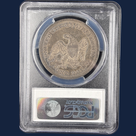 1842 Seated Liberty Dollar PCGS AU50 CAC