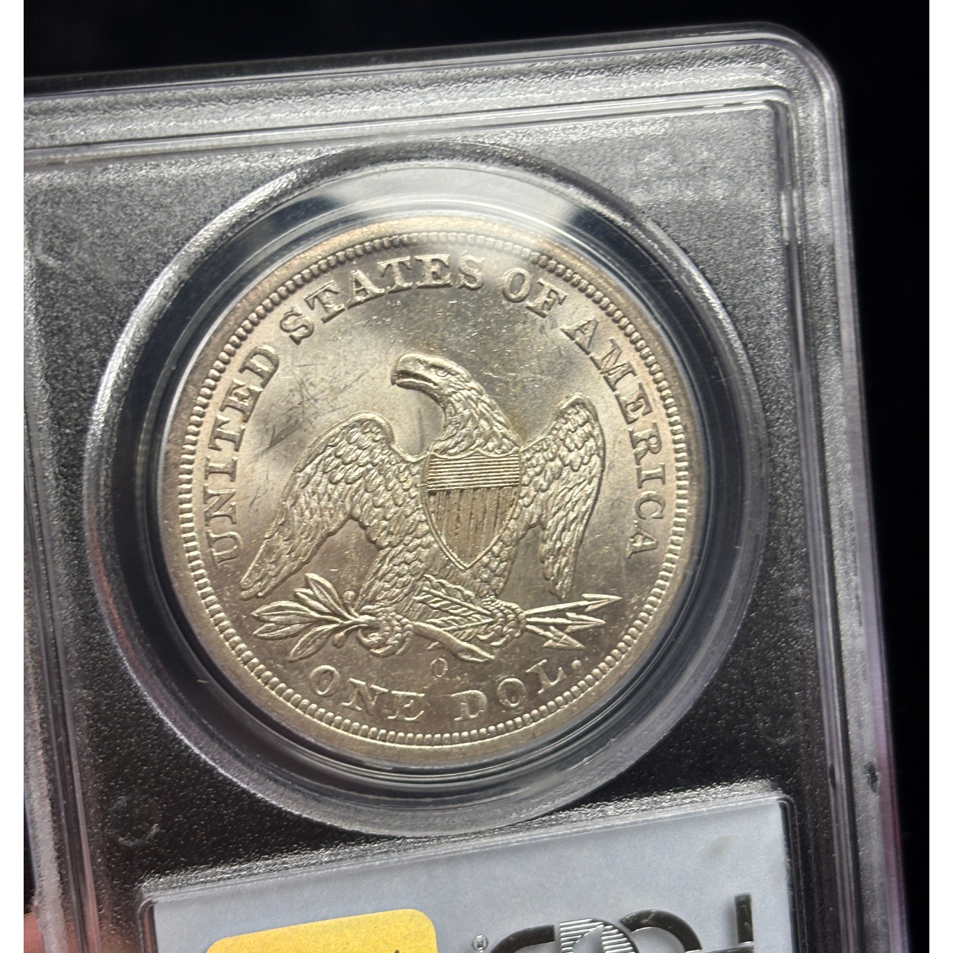 1859 O Liberty Seated Dollar PCGS MS63 Frosty Original