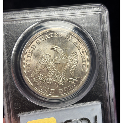 1859 O Liberty Seated Dollar PCGS MS63 Frosty Original