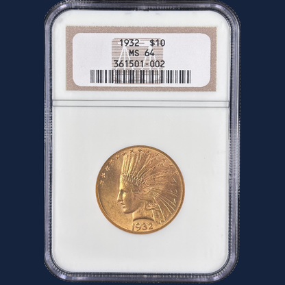 1932 Indian Head $10 Gold Eagle – NGC MS64 – Pre-1933 U.S. Gold Coin